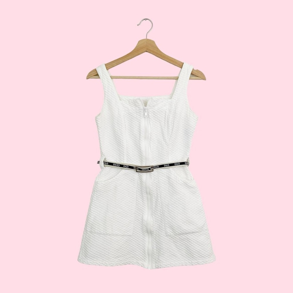 DOLCE & GABANNA JEANS TEXTURED MINI DRESS